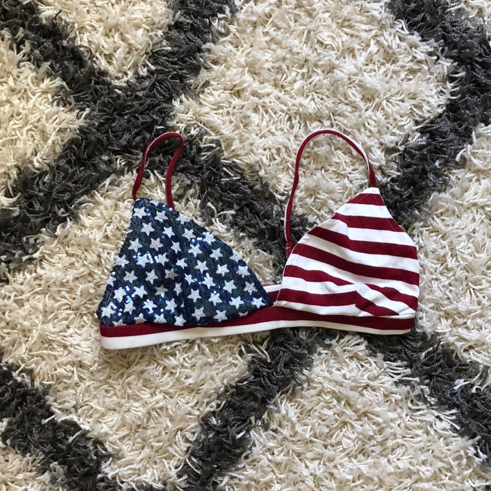 Red white and blue bralette size large
